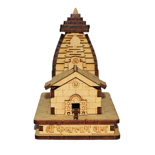 The wooden replica of Kedarnath Mandir